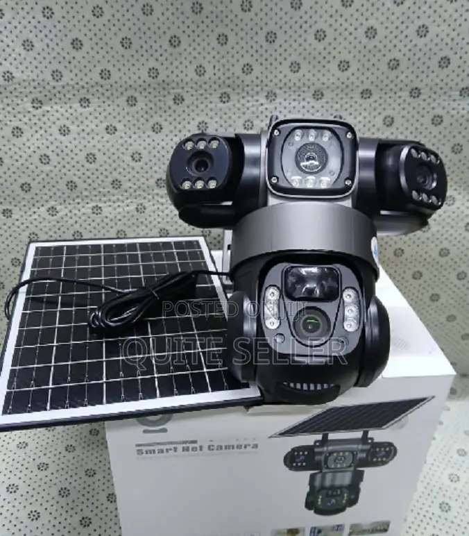 V380 Pro 4g Sim Card Solar Camera 3 Lens Security Camera 4mp Network