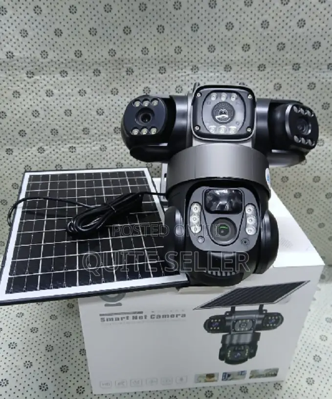 V380 Pro 4g Solar Security Cameratriple-Lens Solar Security Camera