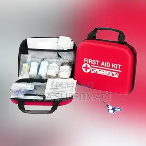 First Aid Kit Serving Up to 10 People. Bag Size: 25.5 X 21.5 X 7.5 Cm