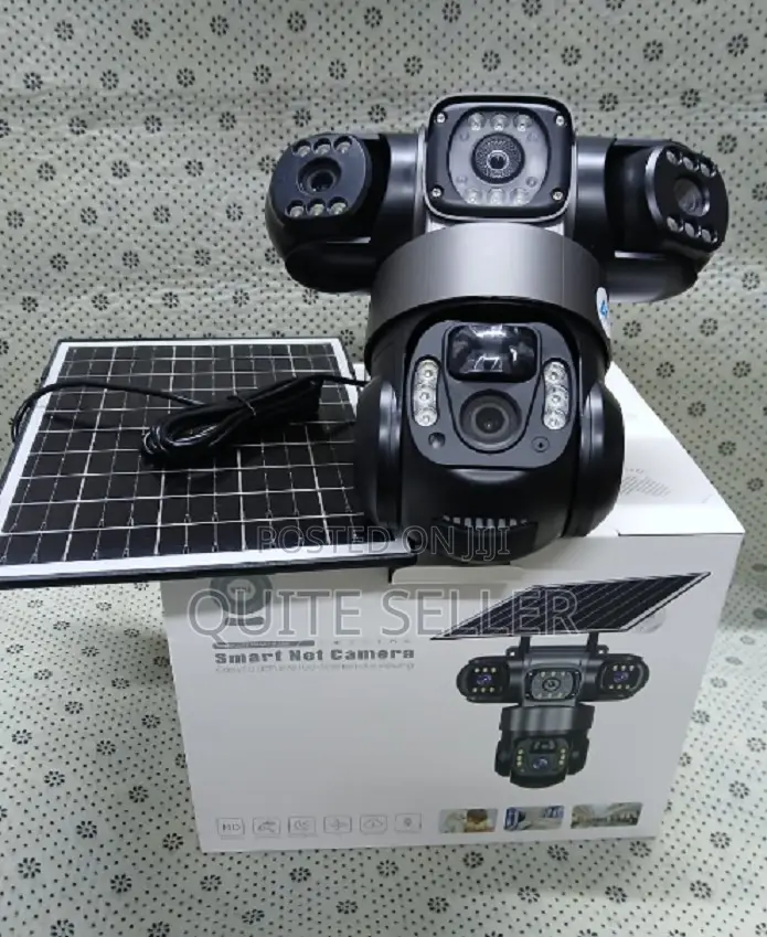 V380 Triple Lens Security Solar Camera With 4g Sim Card Outdoor Camera
