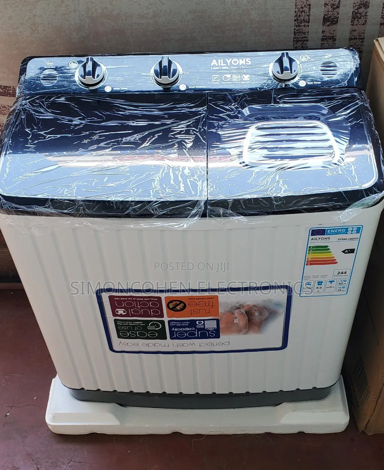 8kg Ailyons Washing Machine Twin Tub