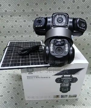 Intelligence V380 Triple Lens Security Solar Camera With 4g Card Slot