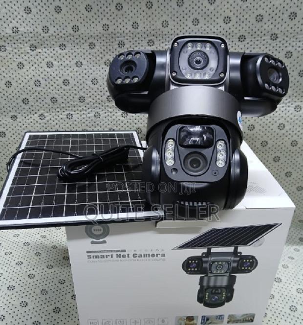 Smart Outdoor Wireless V380 Triple Lens Security Solar Camera With 4g