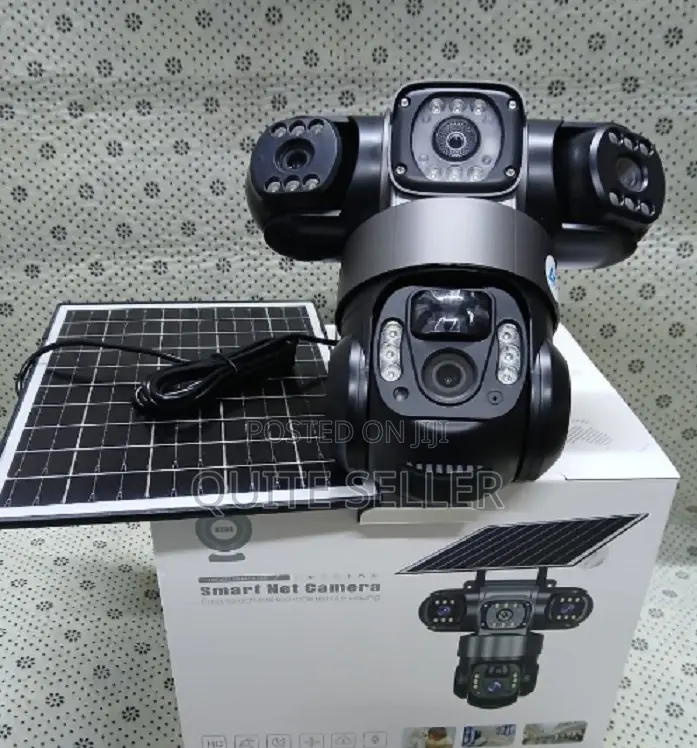 Smart Outdoor Wireless V380 Triple Lens Security Solar Camera With 4g