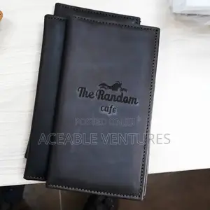 Black Branded Bill Folders