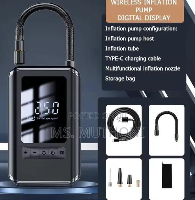 Portable Air Pump, Electric Air Pump, Led, Usb, - main view
