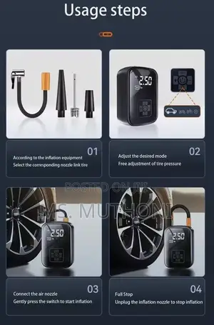Portable Air Pump, Electric Air Pump, Led, Usb,