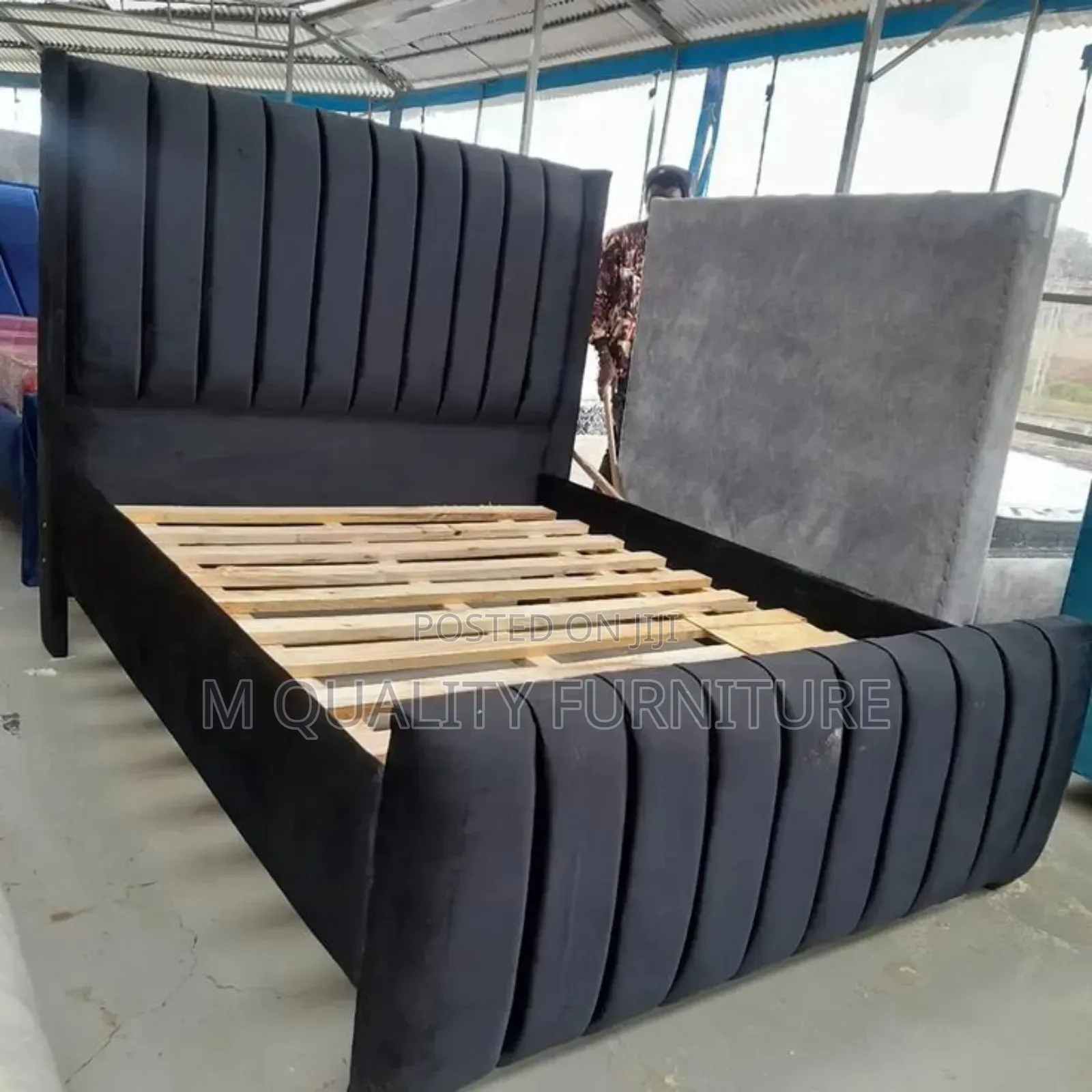 Blac Straight Lined Spacious Beds