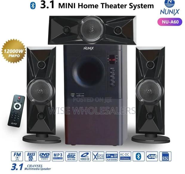 Nunix 3.1 Mini Home Theater System Nu-a60 And A Remote Control Woofer