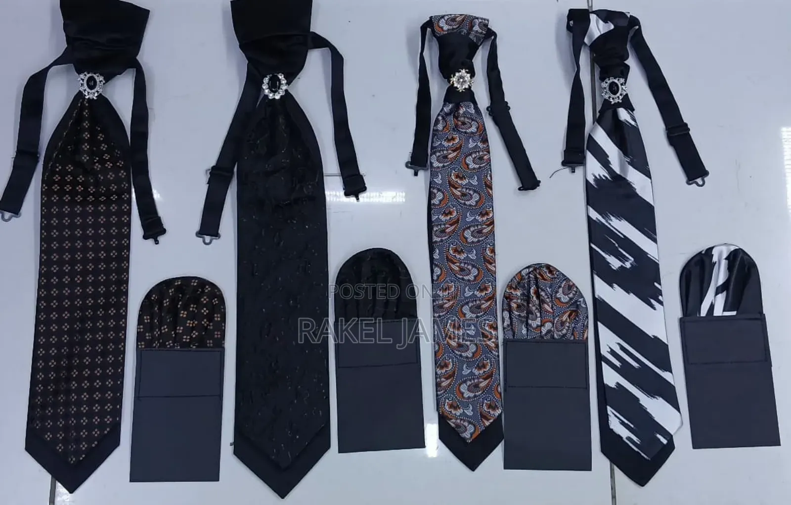 Ascot Ties With Pocket Square