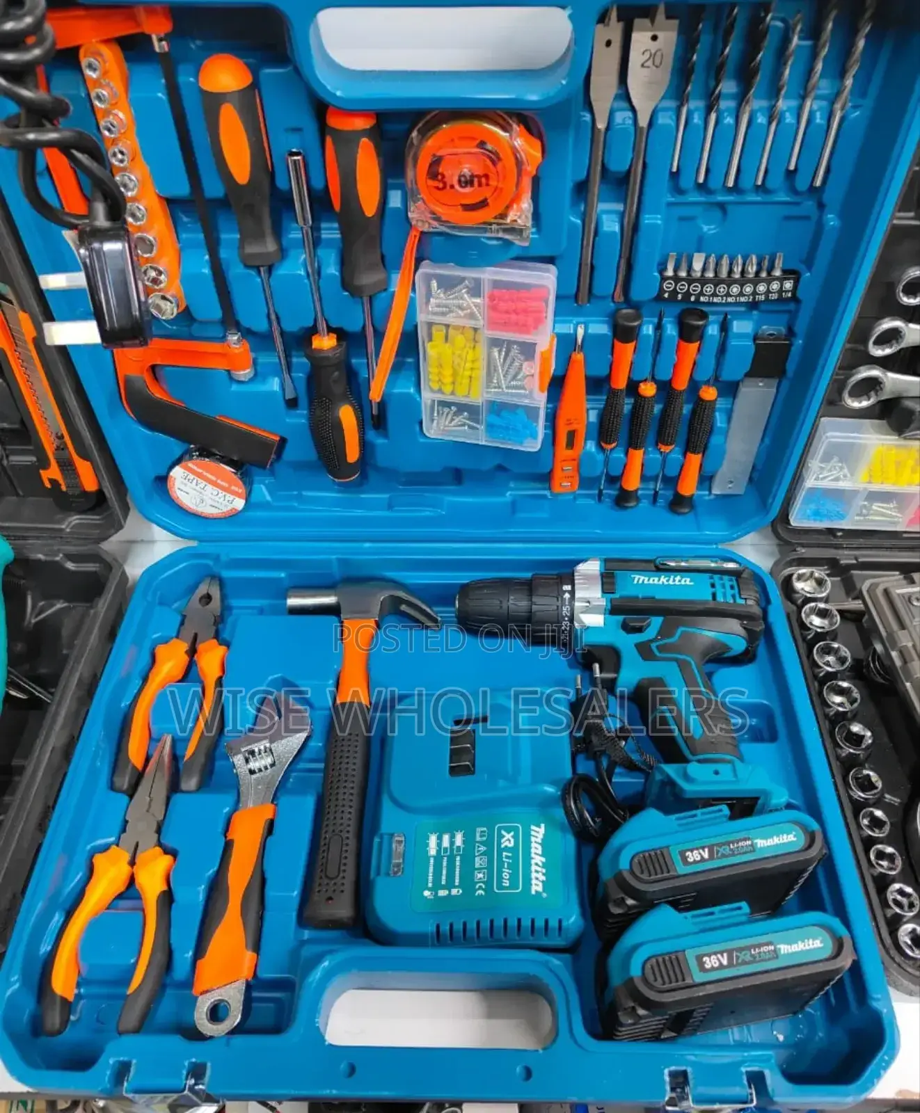 Makita 36v Cordless Drill & 108-piece Tool Set – Hammer Function