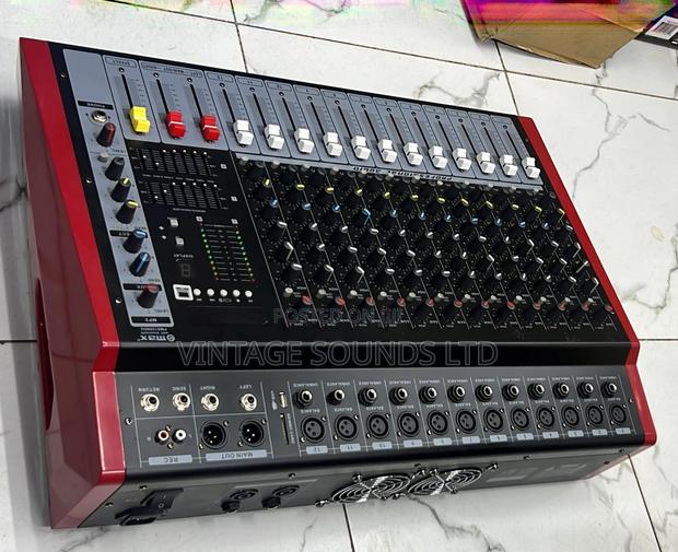 Max Professional Bluetooth Powered Mixer 12ch With Bluetooth