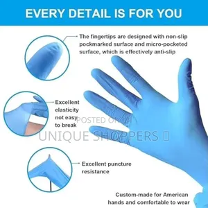 100pcs Disposable Synthetic Gloves Material:Nitrile