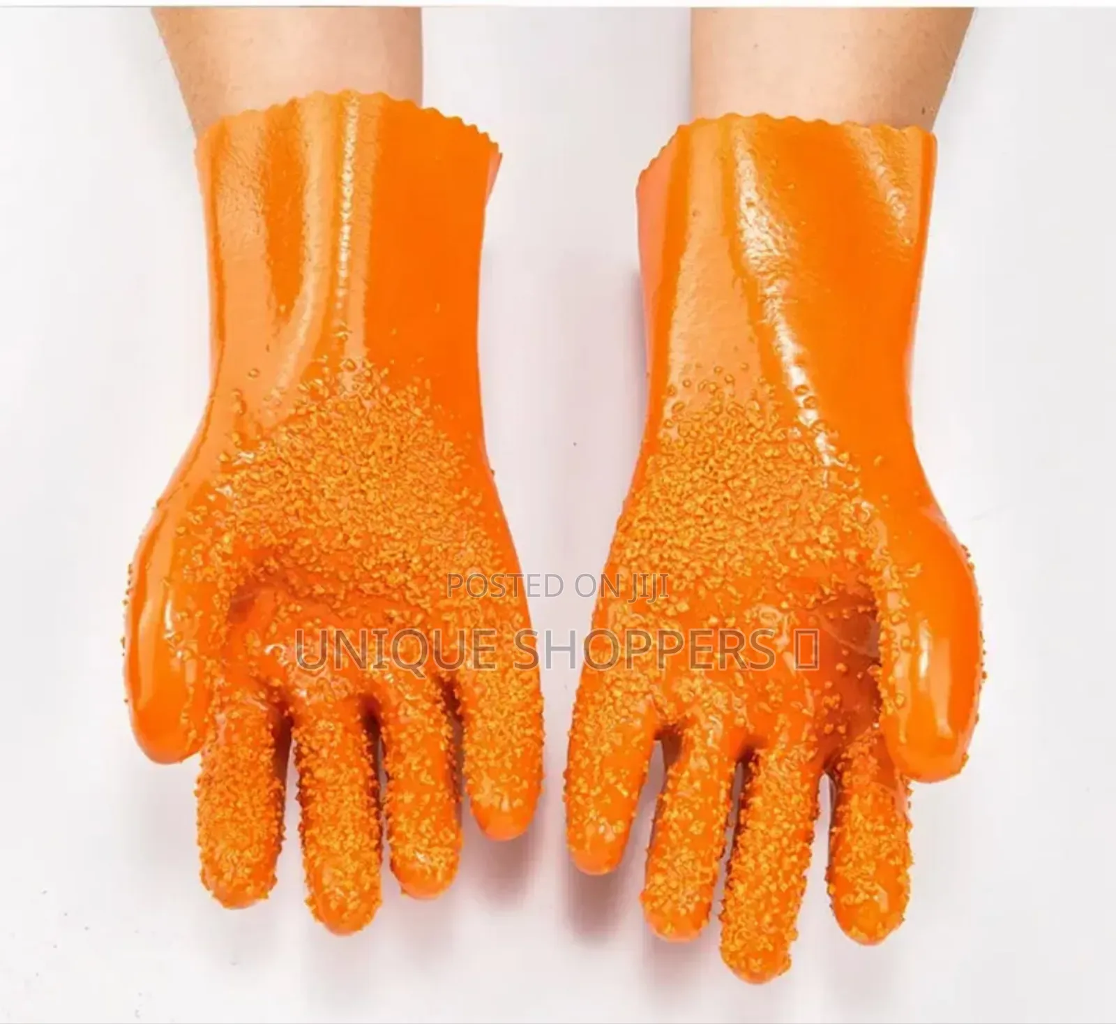 A Pair of Hard Silicone Latex Studded Gloves for Long-Lasting