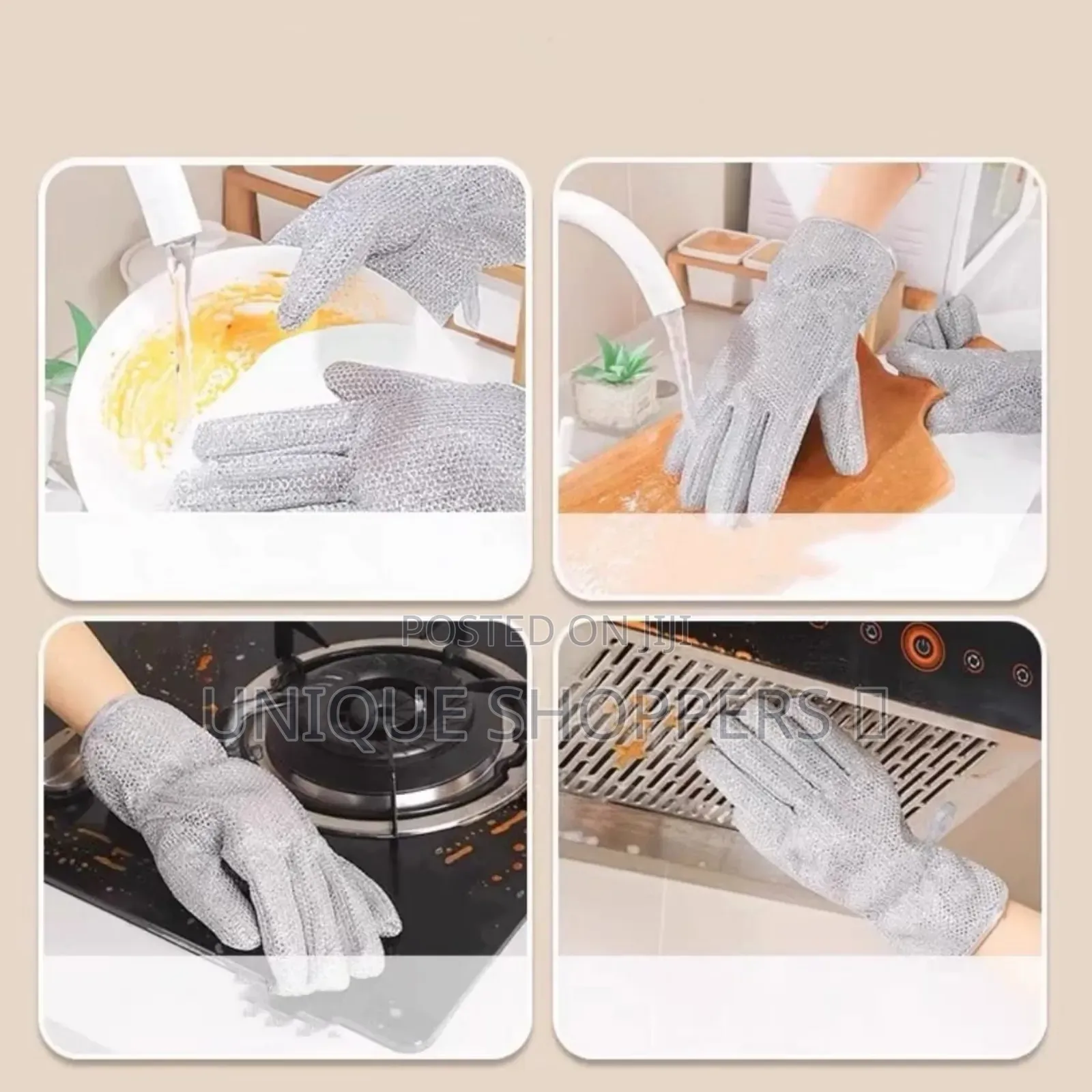 A Pair of Scrubbing/Scouring Gloves Make Dishwashing Faster,