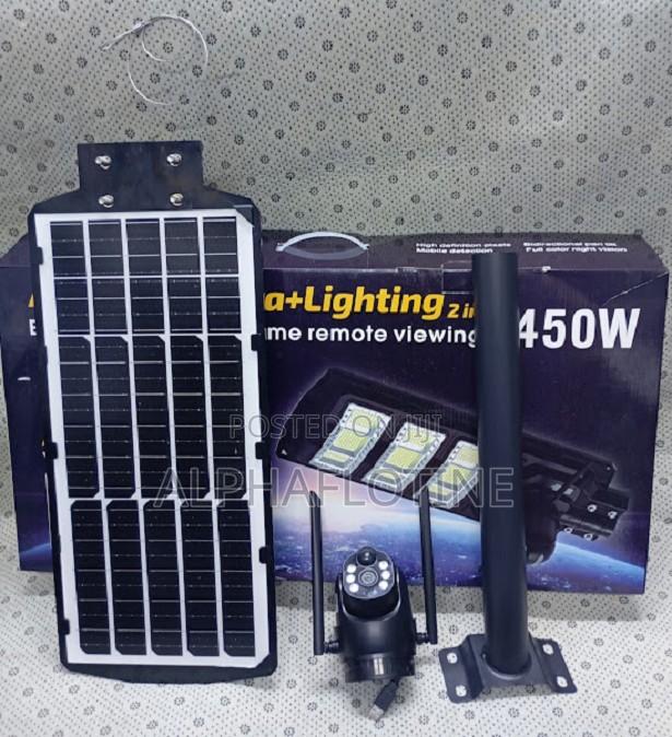 450watts Ai Solar Camera Street Flood Light 2in1
