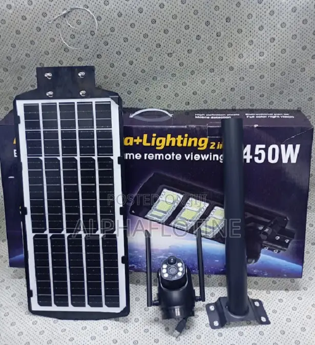450watts Ai Solar Camera Street Flood Light 2in1