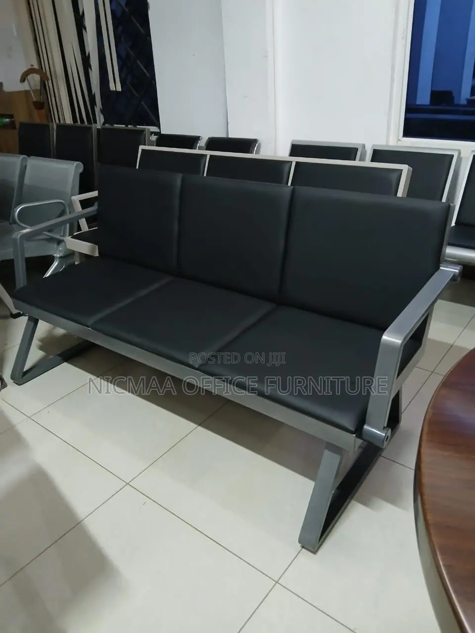 Durable, Sleek Professional 3-Seater Waiting Bench