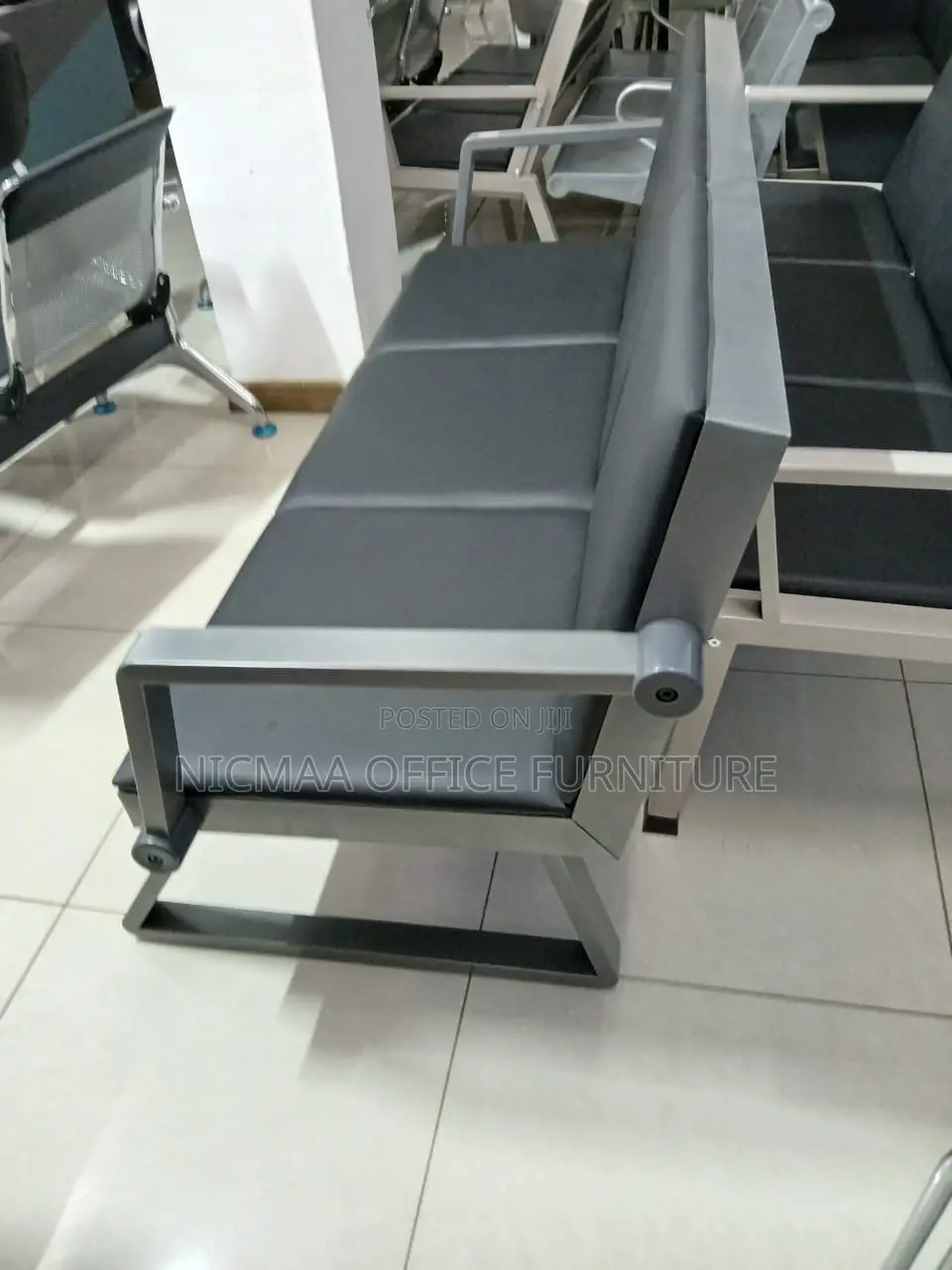 Durable, Sleek Professional 3-Seater Waiting Bench