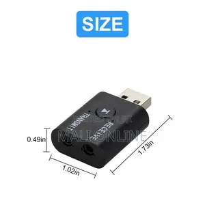 Usb Bluetooth 5.0 Transmitter & Receiver 2-in-1 Adapter Low Latency