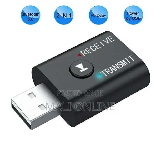 Usb Bluetooth 5.0 Transmitter & Receiver 2-in-1 Adapter Low Latency