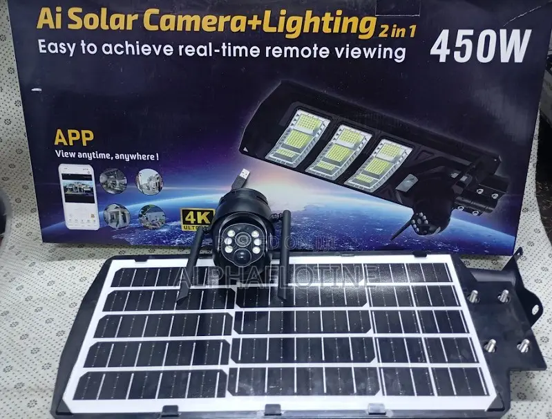Full Hd 1080p Ai Solar Camera + Lighting 2 in 1 V380pro App