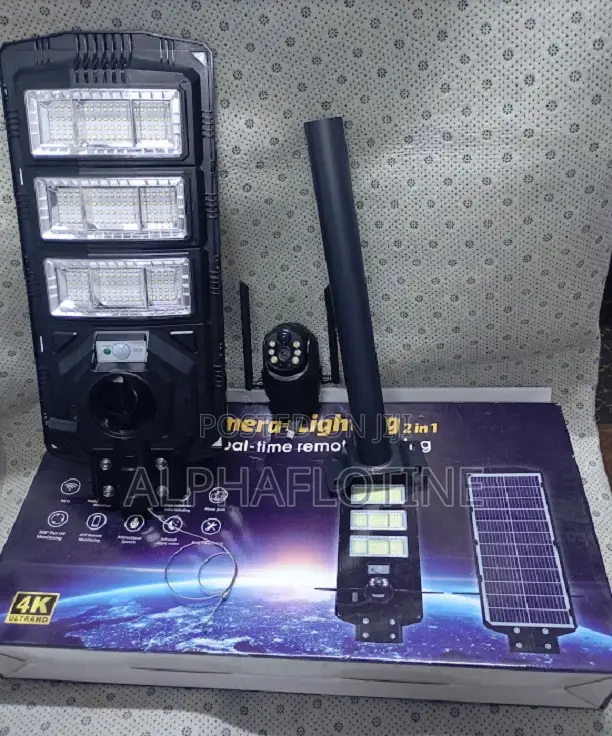 2:1 Ai Solar Camera With Street Flood Light Solar System
