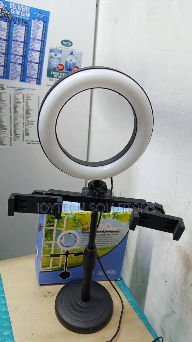 Desktop Phone Holder Mini 6 Ring Fill Light - thumbnail 3
