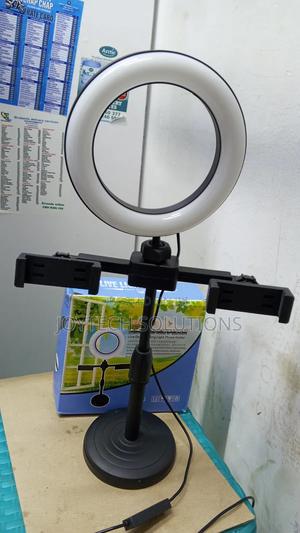 Desktop Phone Holder Mini 6 Ring Fill Light - thumbnail 2