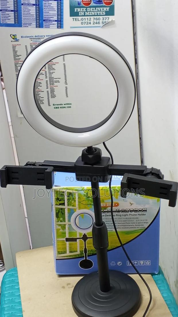 Desktop Phone Holder Mini 6 Ring Fill Light - thumbnail 4