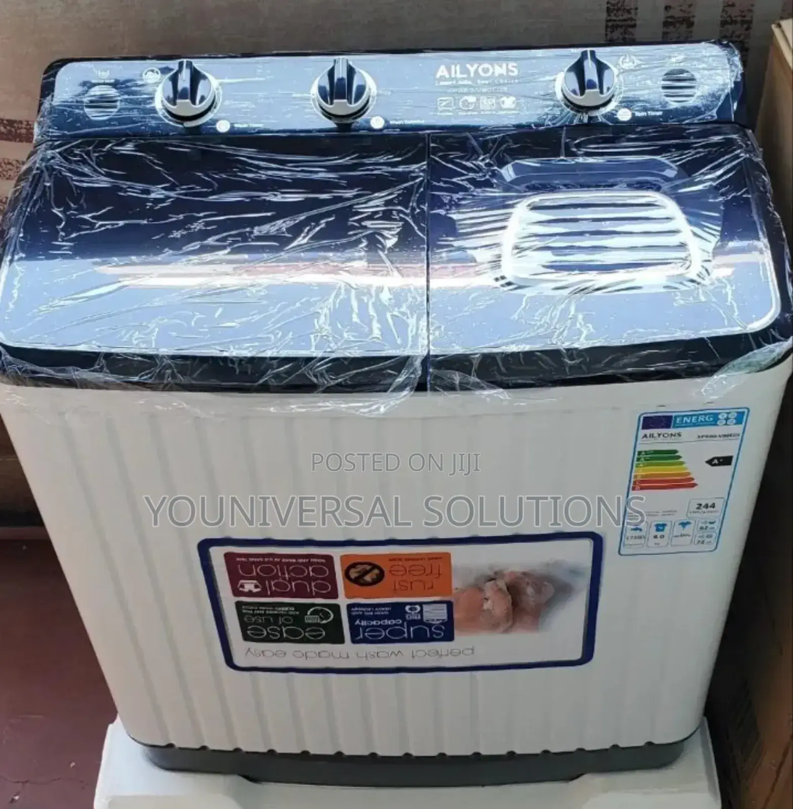 Ailyons Washing Machine 8 Kg Twin Tub
