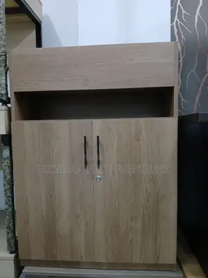 Sleek, Secure Multi-Functional Wooden Cabinet