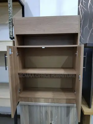Sleek, Secure Multi-Functional Wooden Cabinet