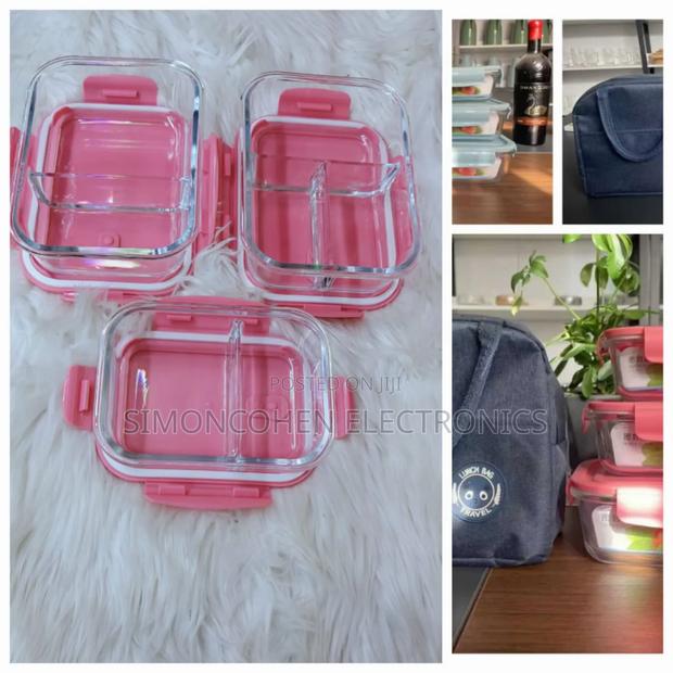 Partitioned Glass Lunch Box - main view