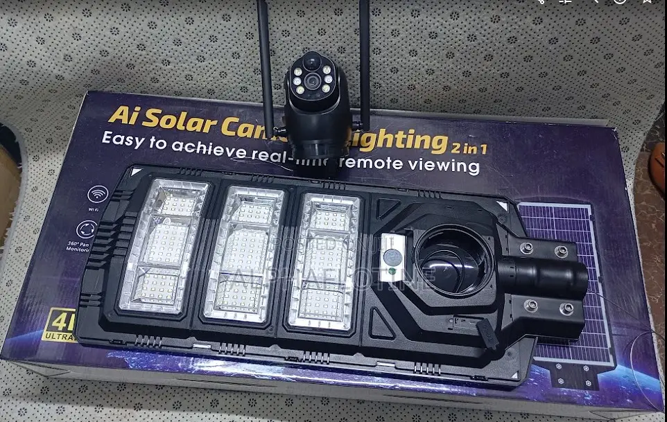 V380 Pro Single Lens Ai Solar Camera + Lighting 2 in 1 4g Sim Card