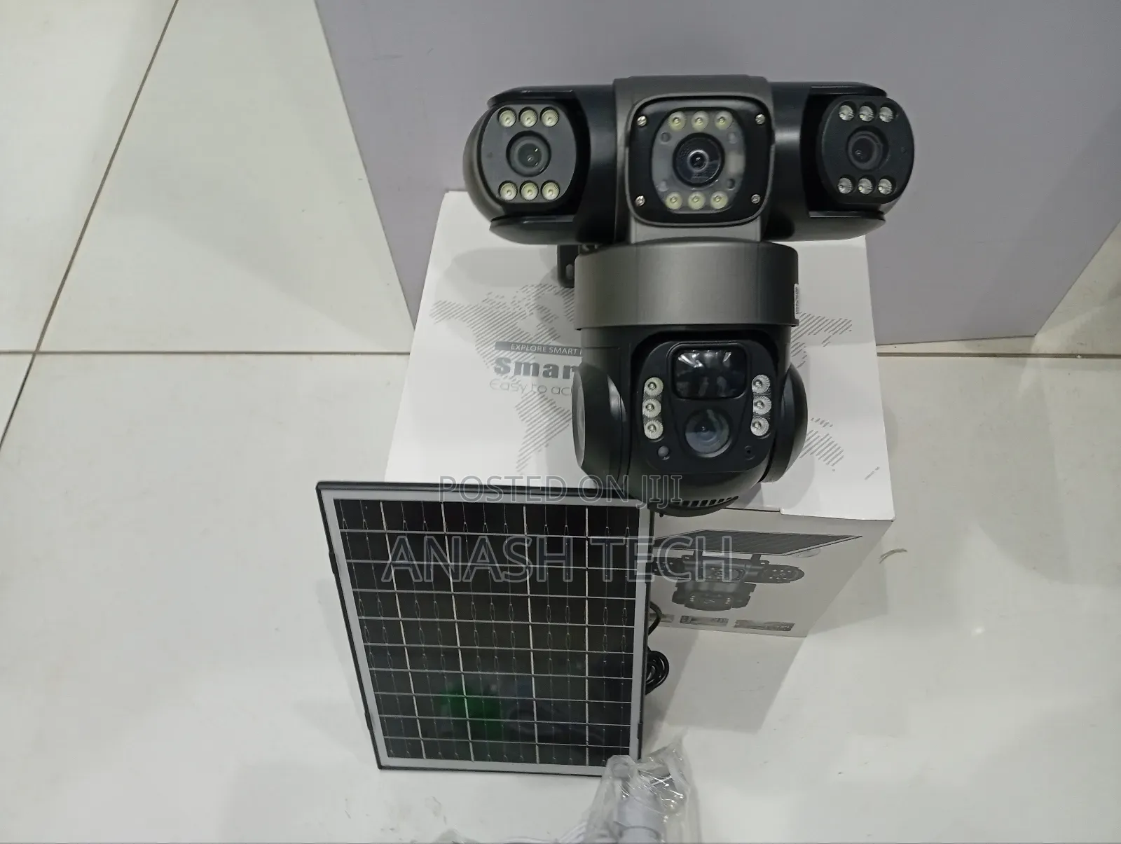 Leading Quality 360° Tripple Lens Solar Powered Wifi Camera