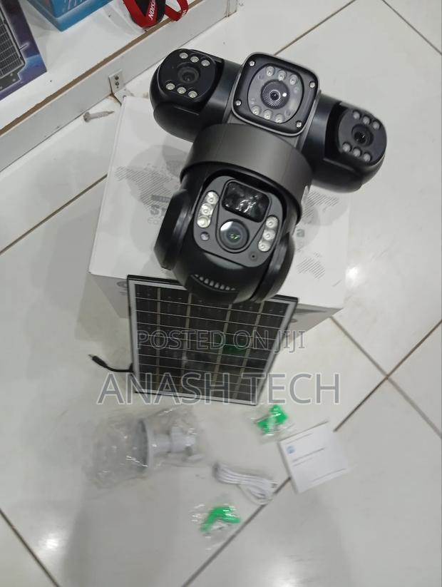Restocked V380 Pro Wifi Tripple Lens Motion Sensor Solar Camera