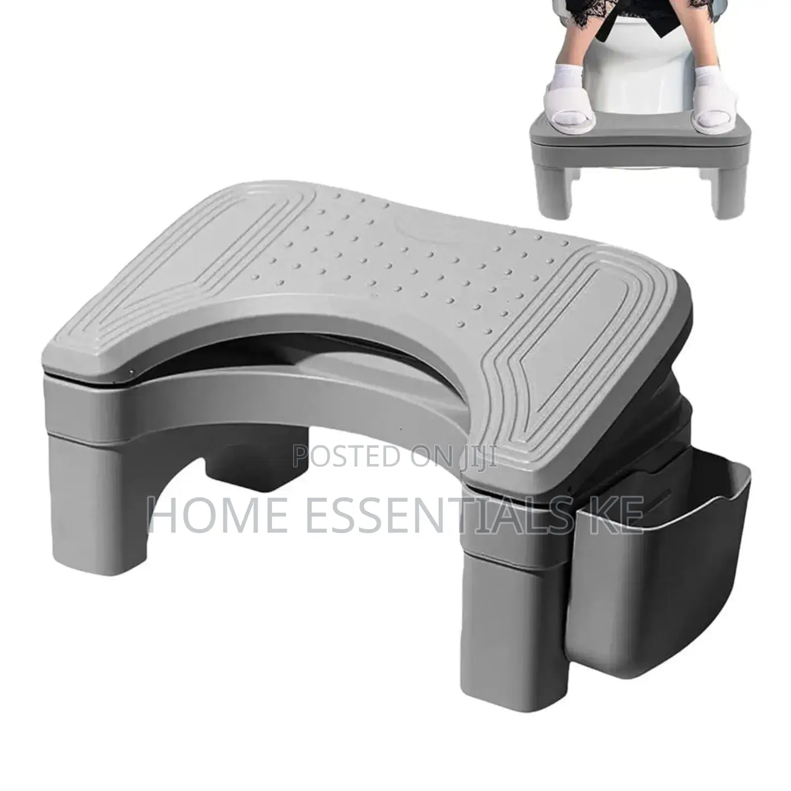 Foldable / Adjustable Footrest With Storage Space /Toilet Stool