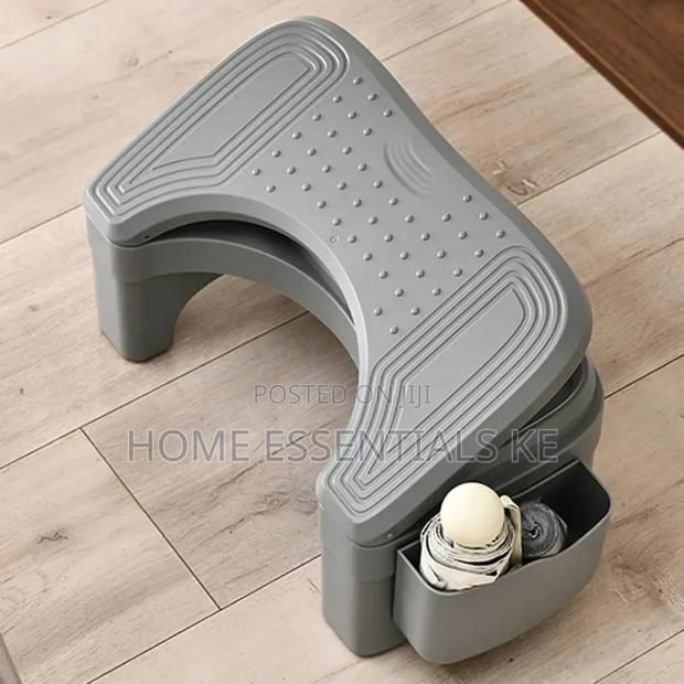 Foldable / Adjustable Footrest With Storage Space /Toilet Stool - thumbnail 2