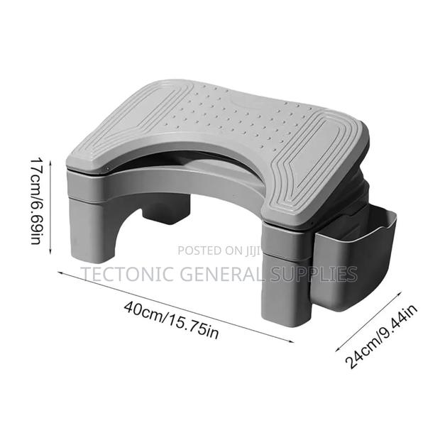 Foldable / Adjustable Footrest With Storage Space /Toilet Stool - thumbnail 4