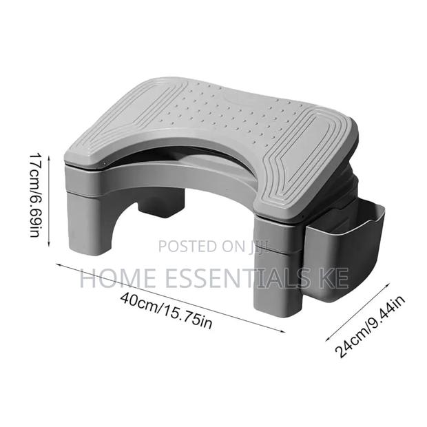 Foldable / Adjustable Footrest With Storage Space /Toilet Stool - thumbnail 3