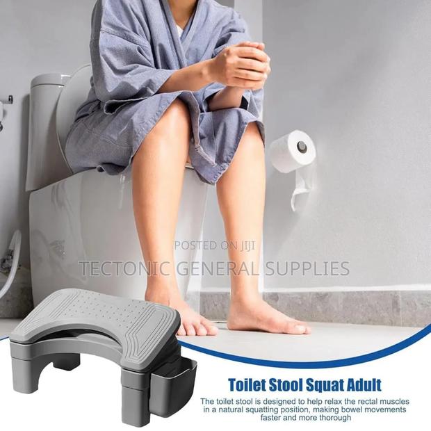 Foldable / Adjustable Footrest With Storage Space /Toilet Stool - thumbnail 6