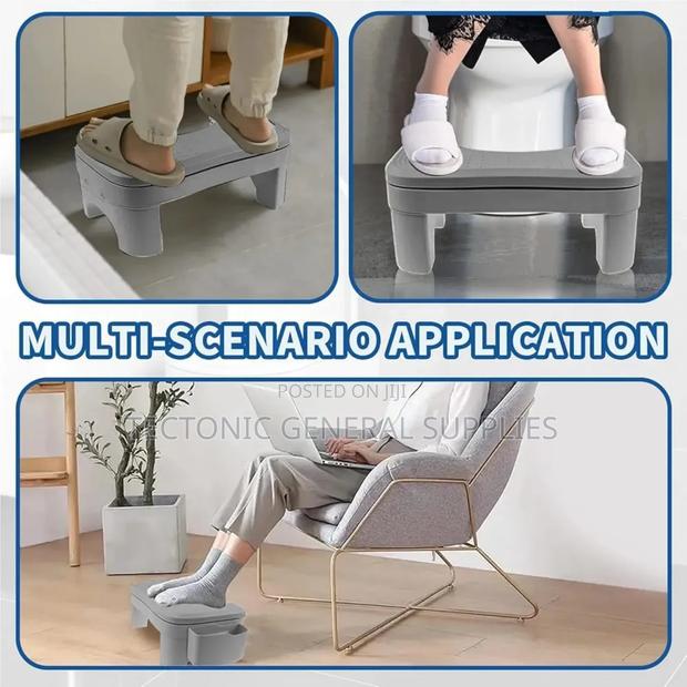 Foldable / Adjustable Footrest With Storage Space /Toilet Stool - thumbnail 7