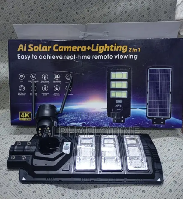Ai Solar Camera + Lighting 2 in 1 V380pro App for Home Security