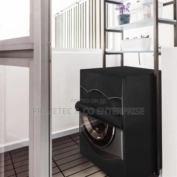 Front Load Washing Machine Cover Black - main view