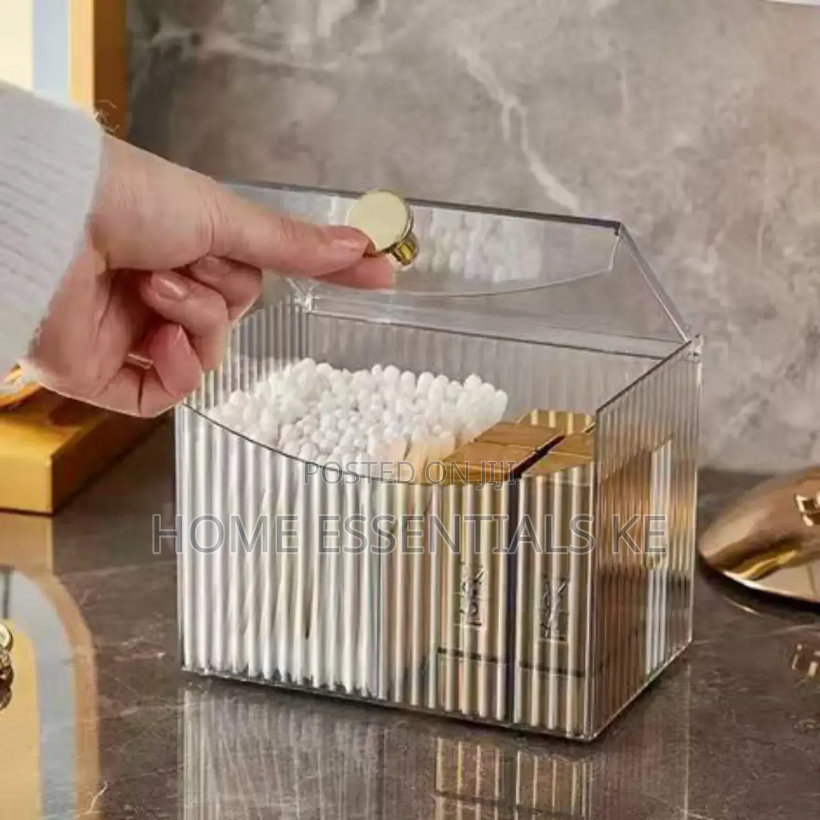 *2 Compartment Acrylic Storage Box /Earbuds Storage