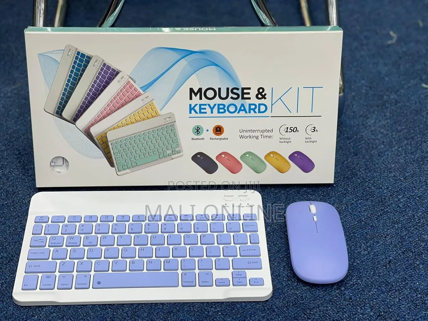 Wireless Keyboard Mouse Set Ultra Slim Bluetooth Ergonomic Combo