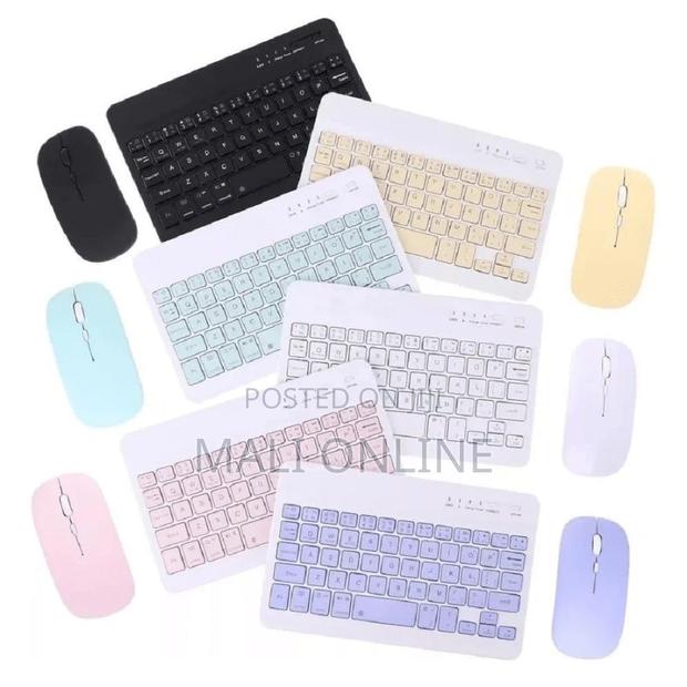 Wireless Keyboard Mouse Set Ultra Slim Bluetooth Ergonomic Combo - thumbnail 3