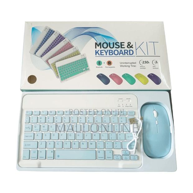 Wireless Keyboard Mouse Set Ultra Slim Bluetooth Ergonomic Combo - thumbnail 4