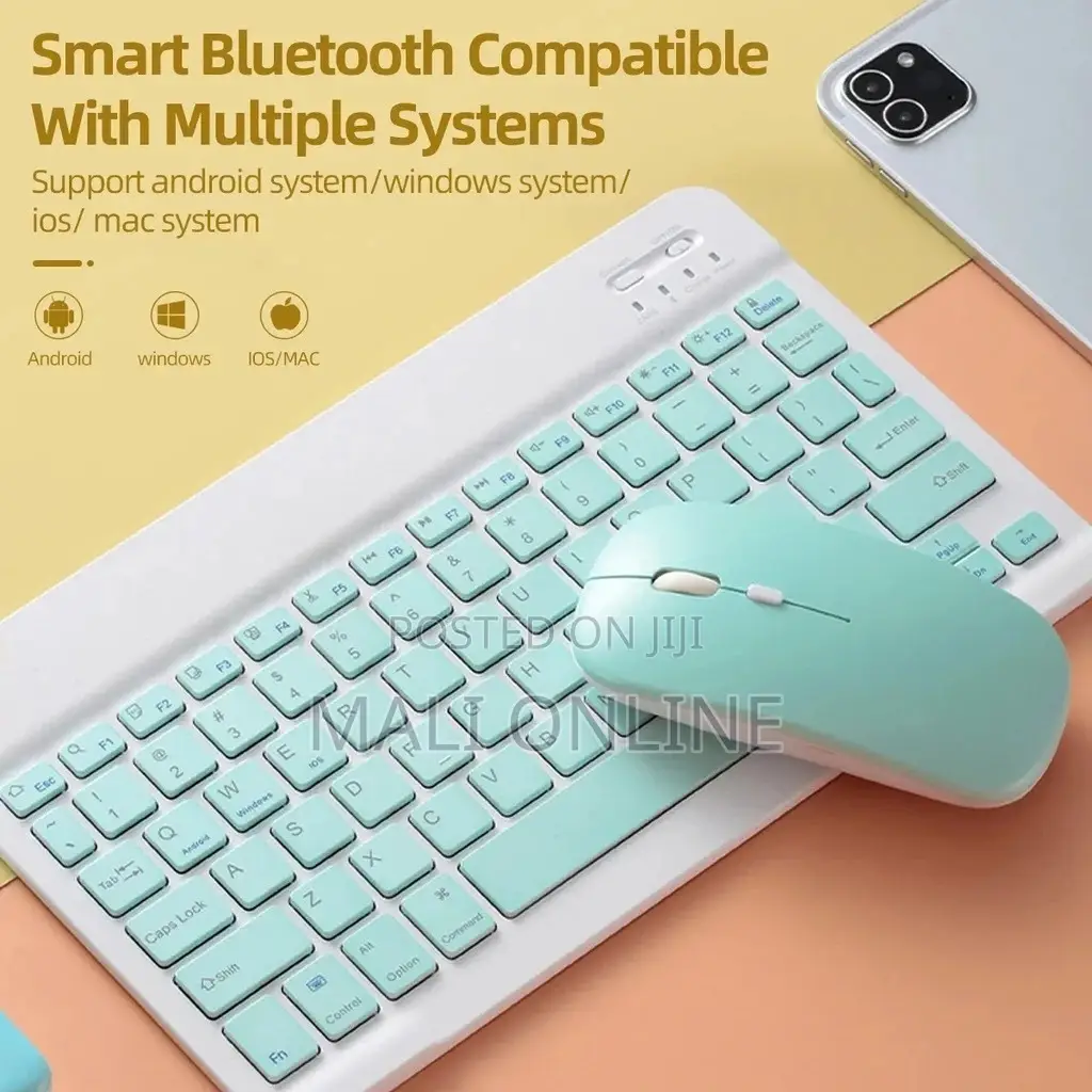 Wireless Keyboard Mouse Set Ultra Slim Bluetooth Ergonomic Combo